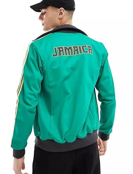 代購adidas Football Jamacia JFF track top休閒足球款立領拼色運動外套XS-2XL