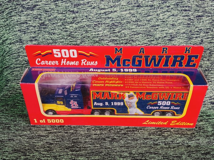 《金塊》MLB紅雀 Mark McGWIRE 紀念車 限量 1 of 5000 模型車 玩具大貨櫃車