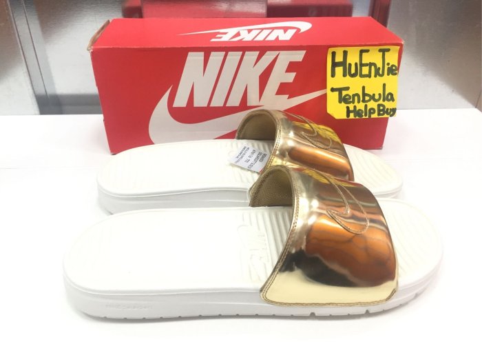 Nike Benassi Solarsoft Slide SP 696116-770 金色 拖鞋 現貨 us11 全新