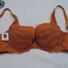 【曼黛瑪璉】~蕾絲繡花內衣【R90003-26】~70C~橘色