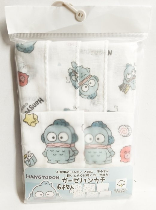 日本進口☆╮ Sanrio 正品 人魚漢彌頓 純棉 紗布巾 帕巾6件組