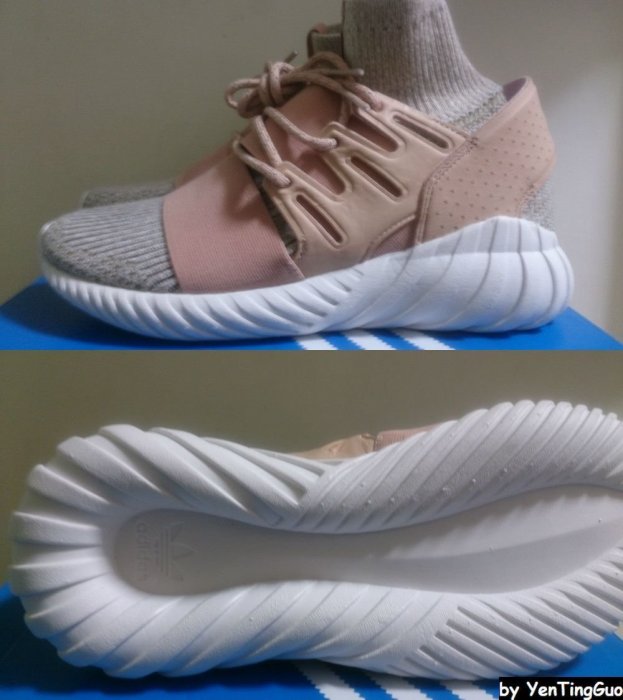 【100%正品現貨】Adidas Tubular DOOM女PK編織 BB2390粉紅白PINK針織襪套3M反光Y3非yeezy黑藍灰老爹鞋EQT椰子BASK