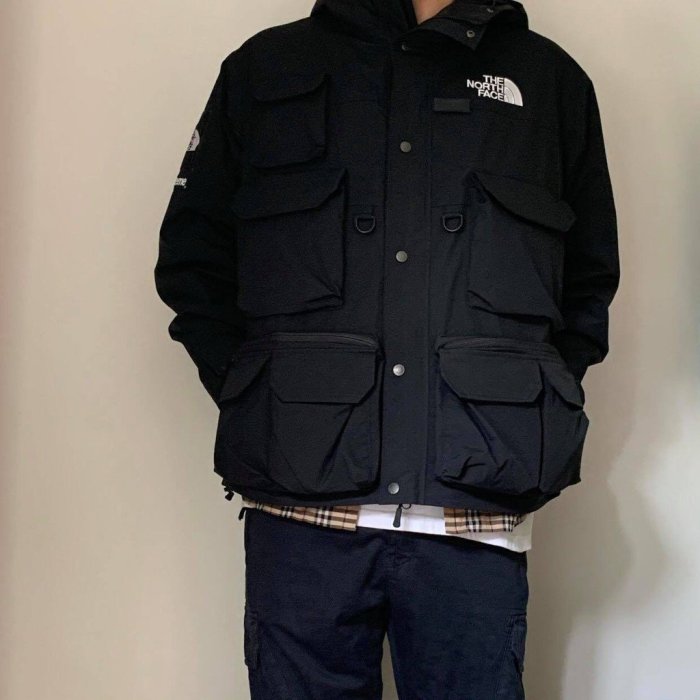 20ss Supreme The North Face Cargo Jacket Black TNF 聯名款黑色連帽