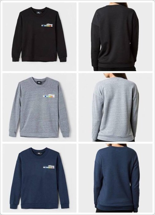 【超搶手】全新正品 女裝 STUSSY COLOR BAR CLASSIC CREW 大學服 厚棉T XS S M