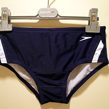 -TAKADA 高田家- 全新正品 SPEEDO LYCRA 萊卡 黑色配白斜線 寬版三角泳褲