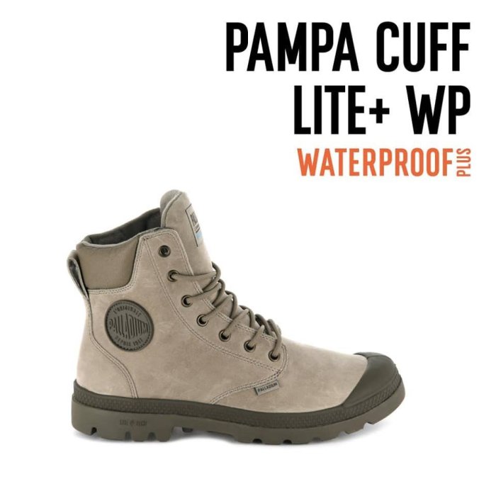 =CodE= PALLADIUM PAMPA LITE+ CUFF WP+ 防水輕量軍靴(卡其) 76118-208 女