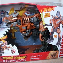 小猴子玩具鋪~㊣Hasbro代理.變形金剛4 絕跡重生~超級大恐龍鋼索 GRIMLOCK(聲光):3199元/款