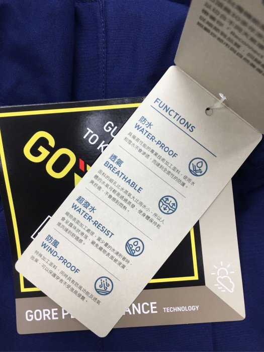 全新Hilltop山頂鳥藍色長版外套/Goretex風衣