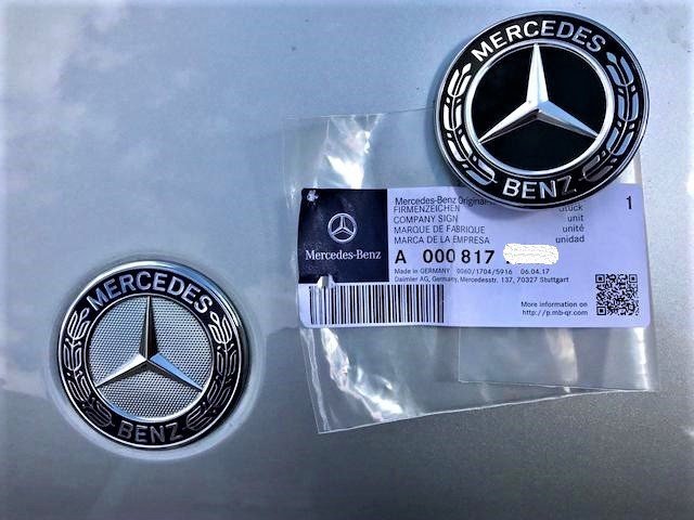 【歐德精品】現貨.賓士原廠MERCEDES-BENZ車頭標誌W177 前引擎蓋,保桿上黑色平標A180 A200 A250 A35 A45