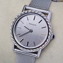 《寶萊精品》Tissot 天梭銀灰白圓型手動女子錶