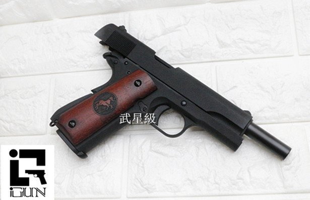 台南 武星級 iGUN M1911 CO2槍 全金屬 木柄 MC(COLT 45手槍MEU柯特1911科特瓦斯槍