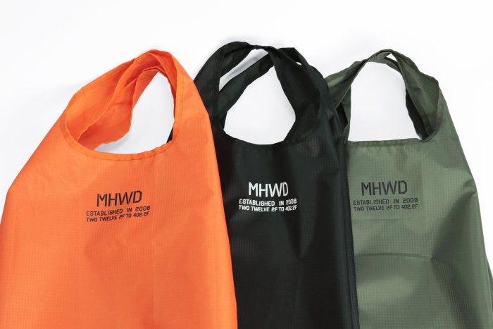 【Matchwood直營】Matchwood Reusable 環保手提袋 全黑款 購物袋 環保袋 摺疊收納購物袋