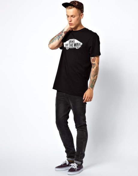 【 K.F.M 】VANS OTW T-Shirt 經典滑板Logo 短Tee 黑色