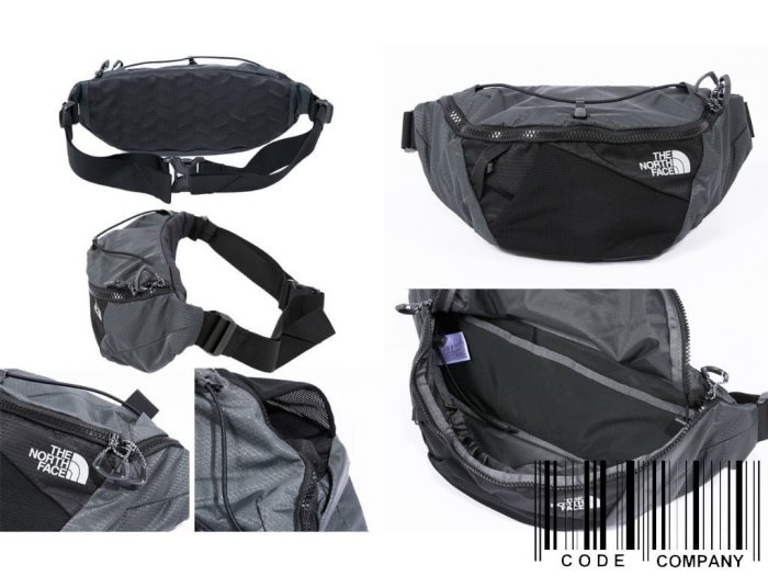 =CodE= THE NORTH FACE LUMBNICAL S WAISTBAG 機能腰包(灰黑) NF0A3S7Z