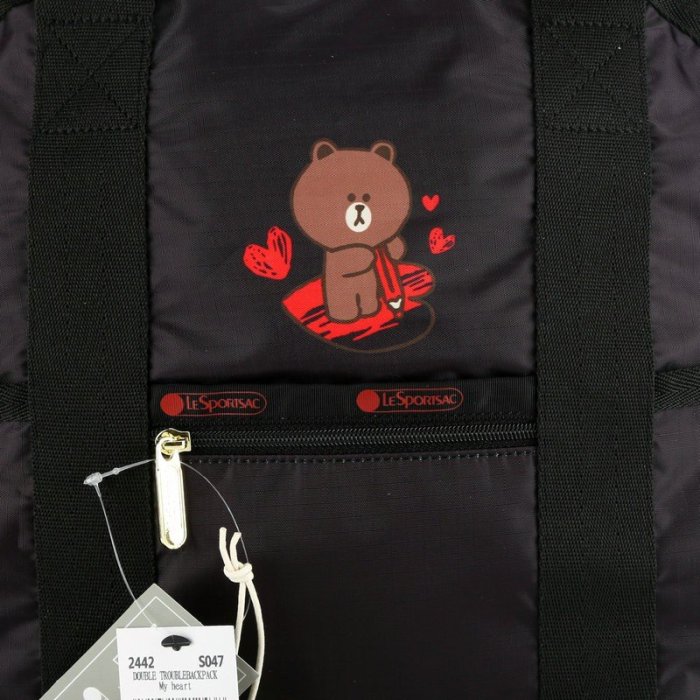 ╭＊全新現貨＊LeSportsac x Line Friends Love Letter 2442 愛心熊大雙肩包 後背