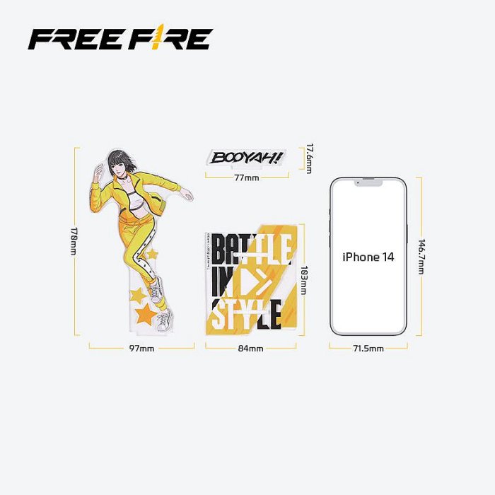 Free Fire 馬克西姆 凱莉 壓克力 立牌 桌上手機架 造型手機架 裝飾