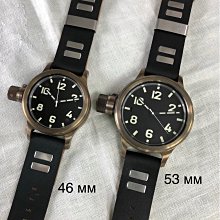 只剩 46 MM (( 格列布 ))) 俄國 日拉鬥烏  鈦殼 古銅色 水鬼錶  ( 藍寶石 玻璃 )