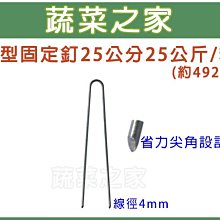 【蔬菜之家滿額免運】V型固定釘25公分25公斤/箱(約492支)線徑4mm.省力尖角設計.