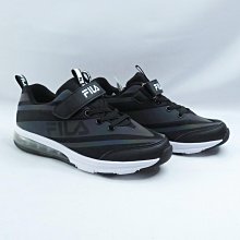 FILA 3J407Y001 慢跑鞋 大童 女 氣墊 足弓 黑【iSport愛運動】