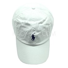 【高冠國際】POLO RALPH LAUREN 電繡 Logo 撞色 復古 小馬 老帽 彎帽 現貨 白色 白 藍