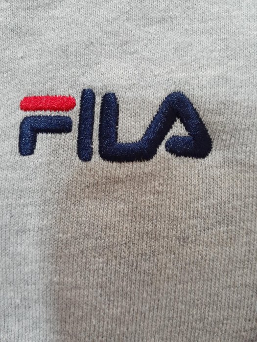 FILA 灰色 中性 袖口LOGO 下擺束口 上衣