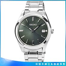 【柒號本舖】SEIKO精工藍寶石石英鋼帶男錶-深墨綠 / SUR527P1