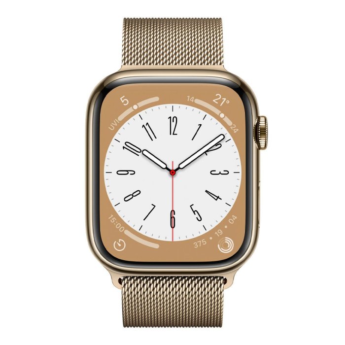 💓好市多代購💓 Apple Watch S8 (GPS + 行動網路) 45公釐不鏽鋼錶殼 米蘭式錶環