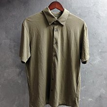CA 日本品牌 UNIQLO 灰綠 寬版 短袖襯衫 L號 一元起標無底價Q947