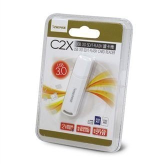 【米路3C】Esense C2X USB 3.0 SD/Micro SD T-FLASH 讀卡機 支援SDHC 64GB , SDXC 2TB 黑.白二色