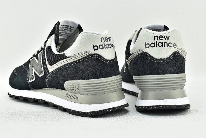 【實拍】NEW BALANCE 574 慢跑鞋 NB574 黑白 黑灰 復古 麂皮 男女鞋