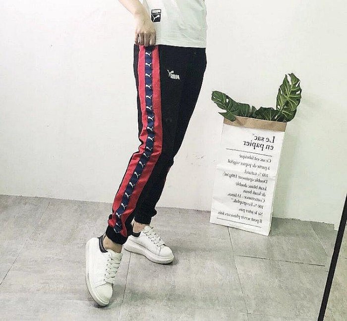 彪馬puma女神級休閑運動夏季薄款長褲，859160，黑色 綠色，XS-XL