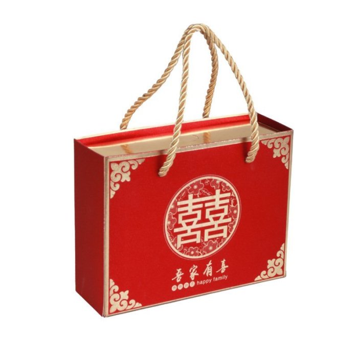 【現貨精選】中式手提結婚喜糖盒子高端新款禮盒婚禮喜糖袋高級中國風喜糖盒