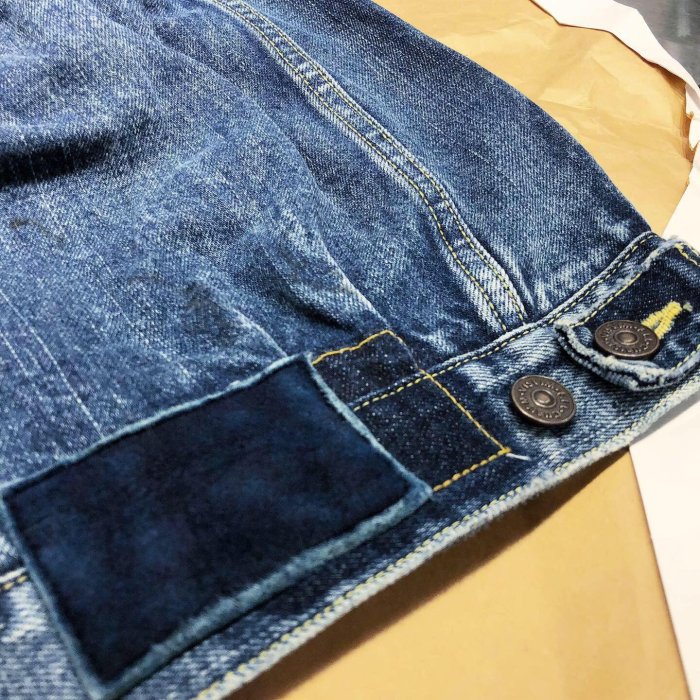 希望商店】VISVIM SS 101 JKT JUMBO DAMAGED 18AW 潑漆油污水洗牛仔