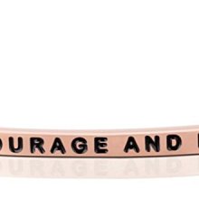 MANTRABAND 美國悄悄話手環 Have courage and be kind 勇敢與仁慈 玫瑰金手環