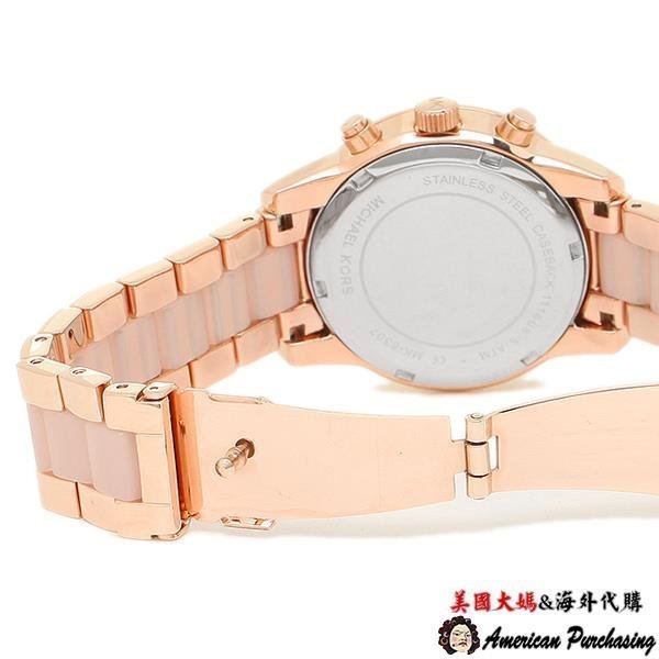 潮牌Michael Kors 經典手錶 麗姿粉紅玫瑰金腕錶 MK6307 美國正品-雙喜生活館