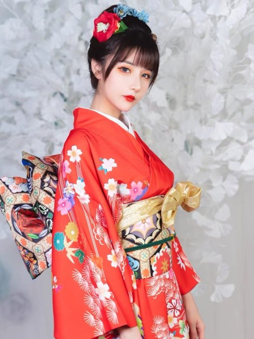 12和服女日本和服正裝和風櫻之美大振袖和服傳統對花大正和服| Yahoo奇摩拍賣