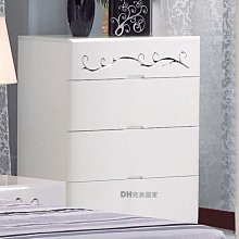 【DH】貨號N512-2《莎莉》白色造型烤漆圖騰四斗櫃˙質感一流˙精品設計˙主要地區免運
