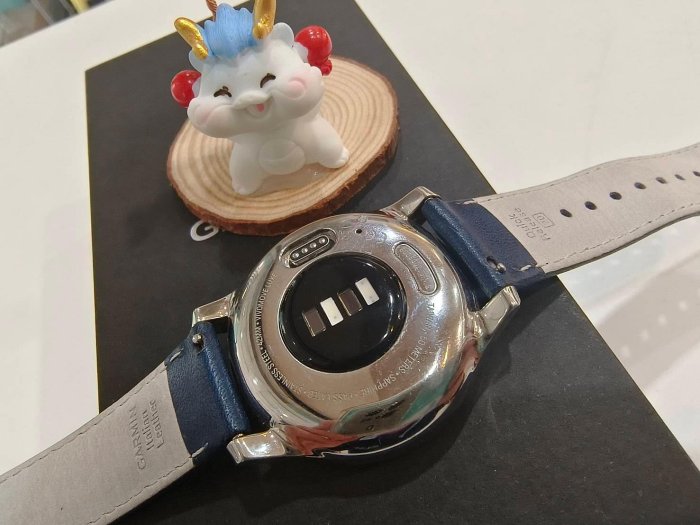 【艾爾巴二手】GARMIN vivomove luxe 指針智慧腕錶 42MM 皮革錶帶藍#二手手錶#漢口店08208