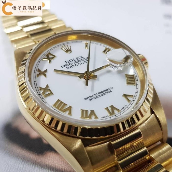 You-rolex__ Rolex__ 16238 原裝錶帶原裝證書手錶全直徑 36 毫米機械表自動 18K Go[橙子數碼配件]