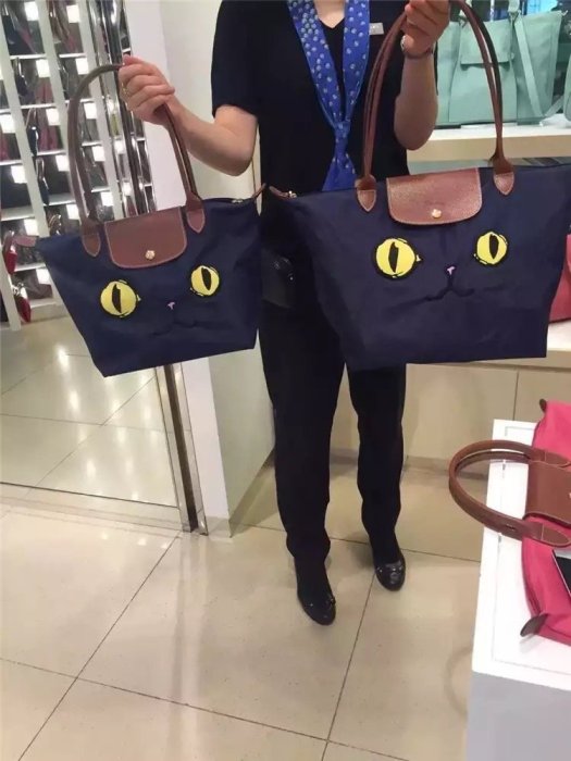 折扣中全新正品 LONGCHAMP LE PLIAGE 尼龍水餃包 折疊包 國民包 S號 M號 貓咪包 粉色藍色