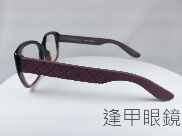 『逢甲眼鏡』BOTTEGA VENETA 光學鏡框 全新正品  大方框 漸層棕 酒紅格紋鏡腳 【BV310/F TM9】