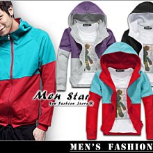 【Men Star】免運費 韓版雙色連帽外套 鋪棉外套 羽絨外套 男 女 媲美 stage a&f lativ nike