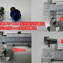 【晶站】M8 16mm白鐵鍍鈦後視鏡反牙螺絲