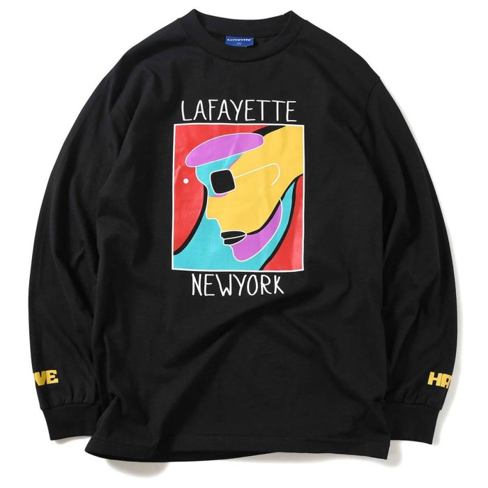 { POISON } LAFAYETTE RADIO RAHEEM LOVE HATE L/S TEE 經典圖像長TEE