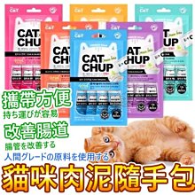 【🐱🐶培菓寵物48H出貨🐰🐹】韓國 CatChup喵洽普》貓咪肉泥隨手包肉泥條13g-7條裝特價99元自取不打折