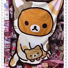 ♥小花花日本精品♥《Rilakkuma》拉拉熊地墊地毯披毯披肩被毯站姿小偷造型多功能景品日本限定 22517906