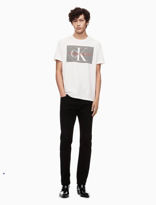 【美麗小舖】全新真品 Calvin Klein CK 白色 男 T恤 短袖 短T-Shirt 圓領~C03103