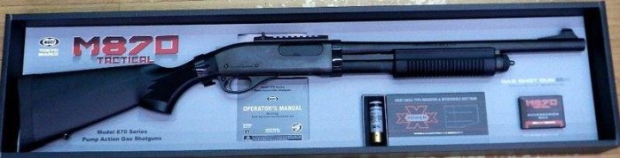 【原型軍品】全新 II MARUI 黑色 M870 Tactical 散彈槍 全金屬瓦斯槍