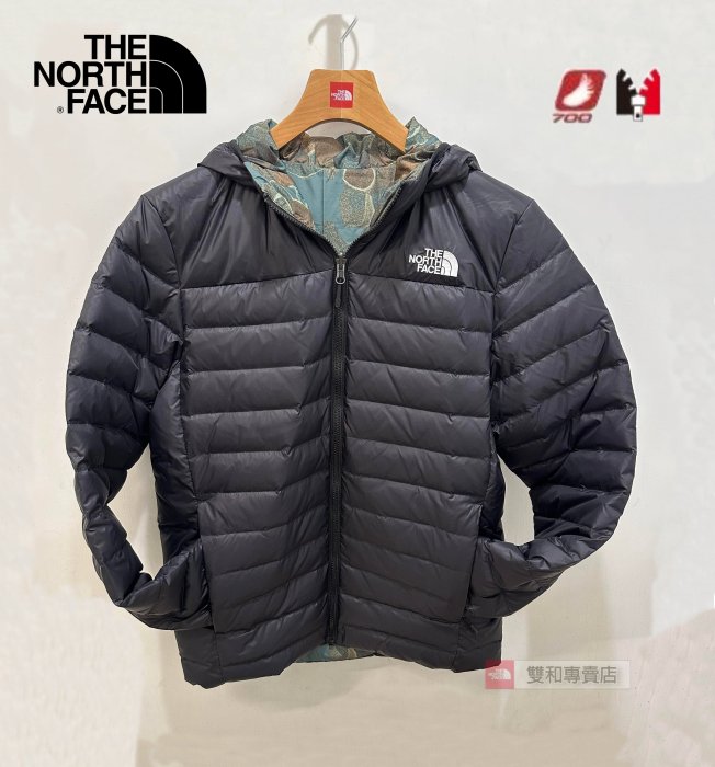 -滿3000免運-[雙和專賣店] THE NORTH FACE 男 700Fill 羽絨外套/可套接/83OM/黑.迷彩