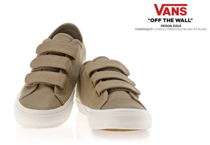 CHIEF’ VANS 美版 TWILL STYLE 23V 咖啡色 魔鬼氈 氈黏 魔術貼 限量 sz4~11 男女